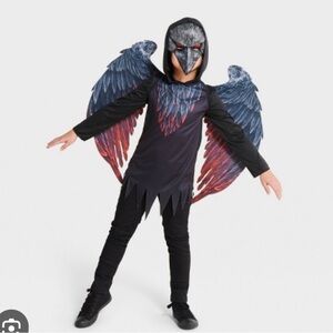Light Up Raven Bird Edgar Allen Poe Goth Scary Halloween Character Costume NEW